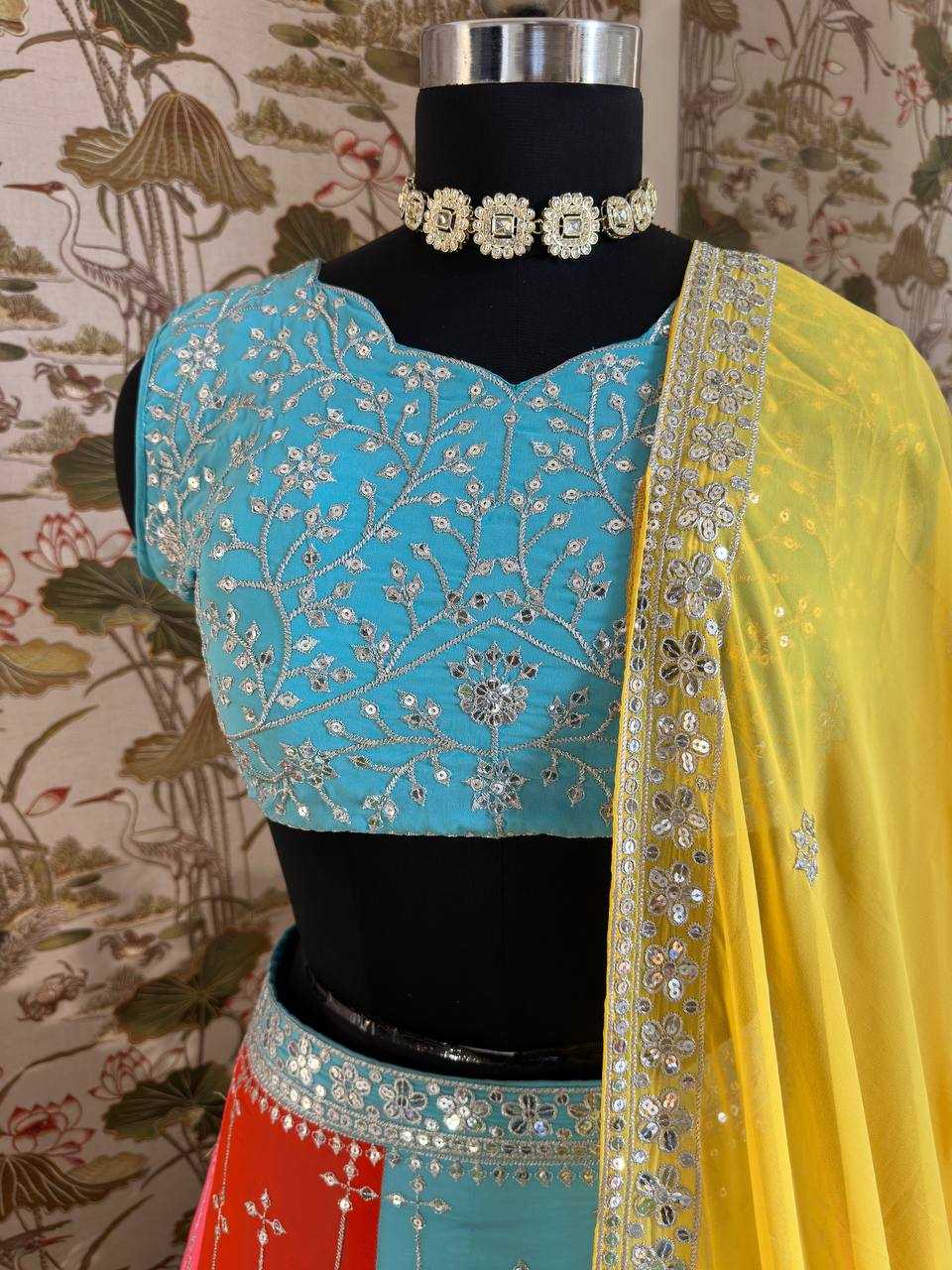 Ynf Faux Georgette KESH533 5010 Lehengas Wholesale Fancy Lehenga Embroidered Lehenga Lehenga For Haldi Sequins Lehenga Manufacturer