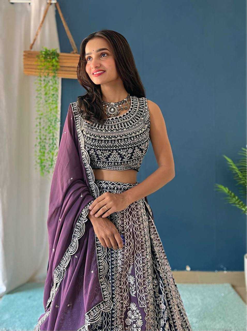 Ynf Faux Georgette KESH533 5011 Lehengas Wholesale Fancy Lehenga Embroidered Lehenga Lehenga For Engagement Sequins Lehenga Lehenga With Cancan Manufacturer