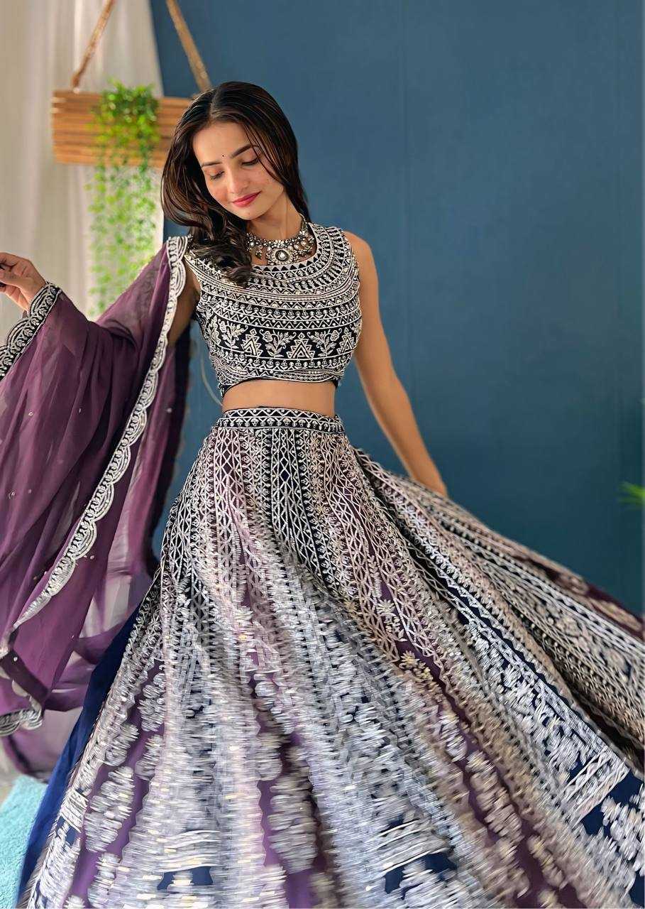 Ynf Faux Georgette KESH533 5011 Lehengas Wholesale Fancy Lehenga Embroidered Lehenga Lehenga For Engagement Sequins Lehenga Lehenga With Cancan Manufacturer