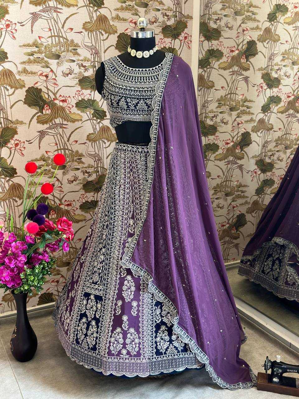 Ynf Faux Georgette KESH533 5011 Lehengas Wholesale Fancy Lehenga Embroidered Lehenga Lehenga For Engagement Sequins Lehenga Lehenga With Cancan Manufacturer