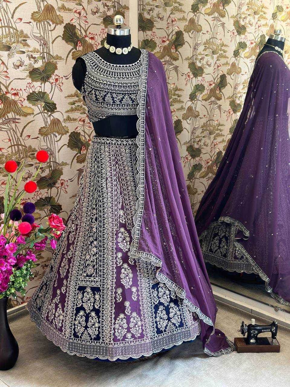 Ynf Faux Georgette KESH533 5011 Lehengas Wholesale Fancy Lehenga Embroidered Lehenga Lehenga For Engagement Sequins Lehenga Lehenga With Cancan Manufacturer