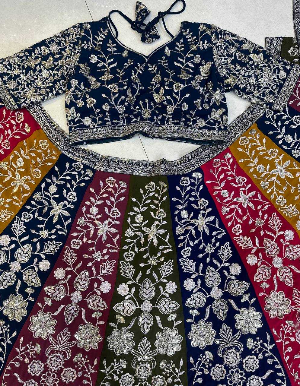 Ynf Faux Georgette KESH533 5053 Lehengas Wholesale Fancy Lehenga Embroidered Lehenga Sequins Lehenga Lehenga With Cancan Manufacturer