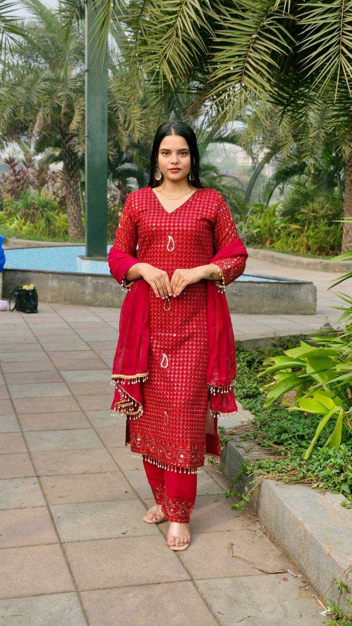 Ynf Faux Georgette KESH533 5056 Suits & Dresses Wholesale Ladies Suits Embroidery Suits Palazzo Suit Punjabi Suit Manufacturer