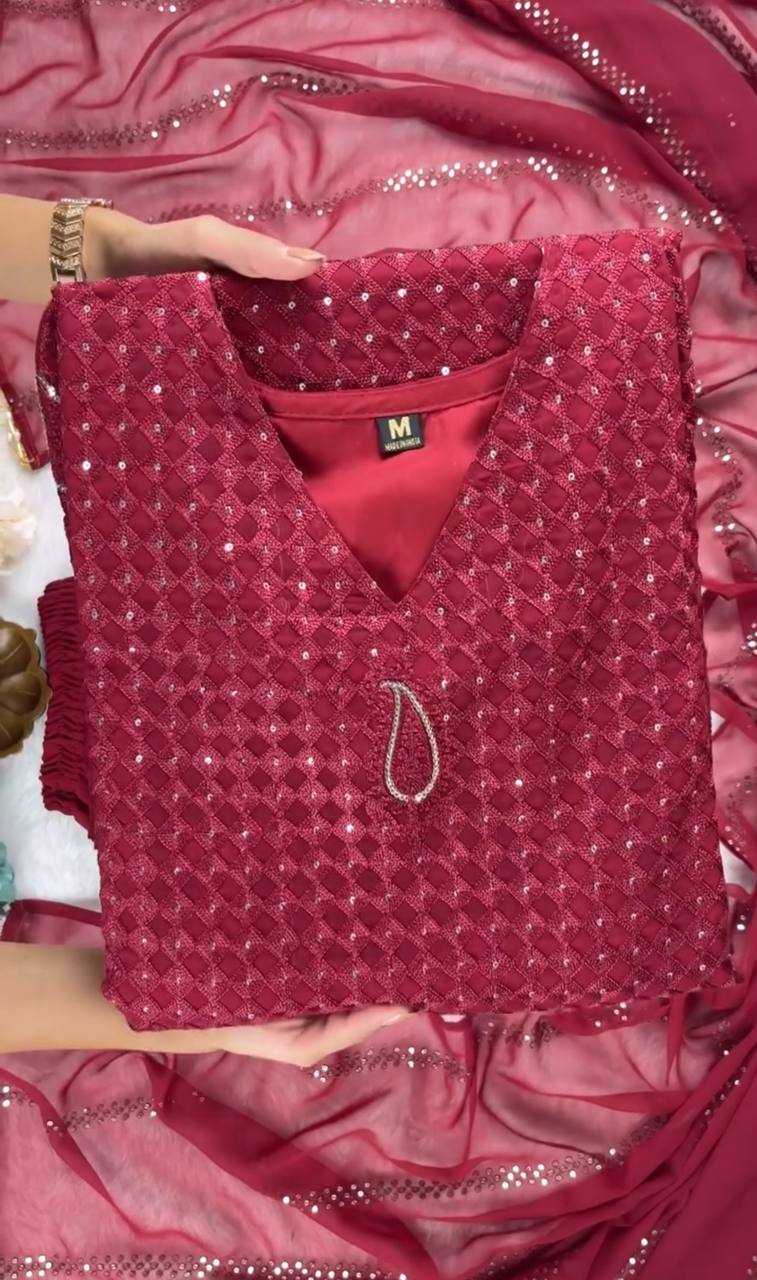Ynf Faux Georgette KESH533 5056 Suits & Dresses Wholesale Ladies Suits Embroidery Suits Palazzo Suit Punjabi Suit Manufacturer