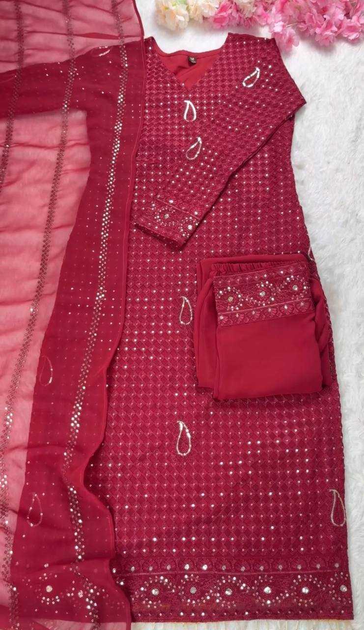 Ynf Faux Georgette KESH533 5056 Suits & Dresses Wholesale Ladies Suits Embroidery Suits Palazzo Suit Punjabi Suit Manufacturer