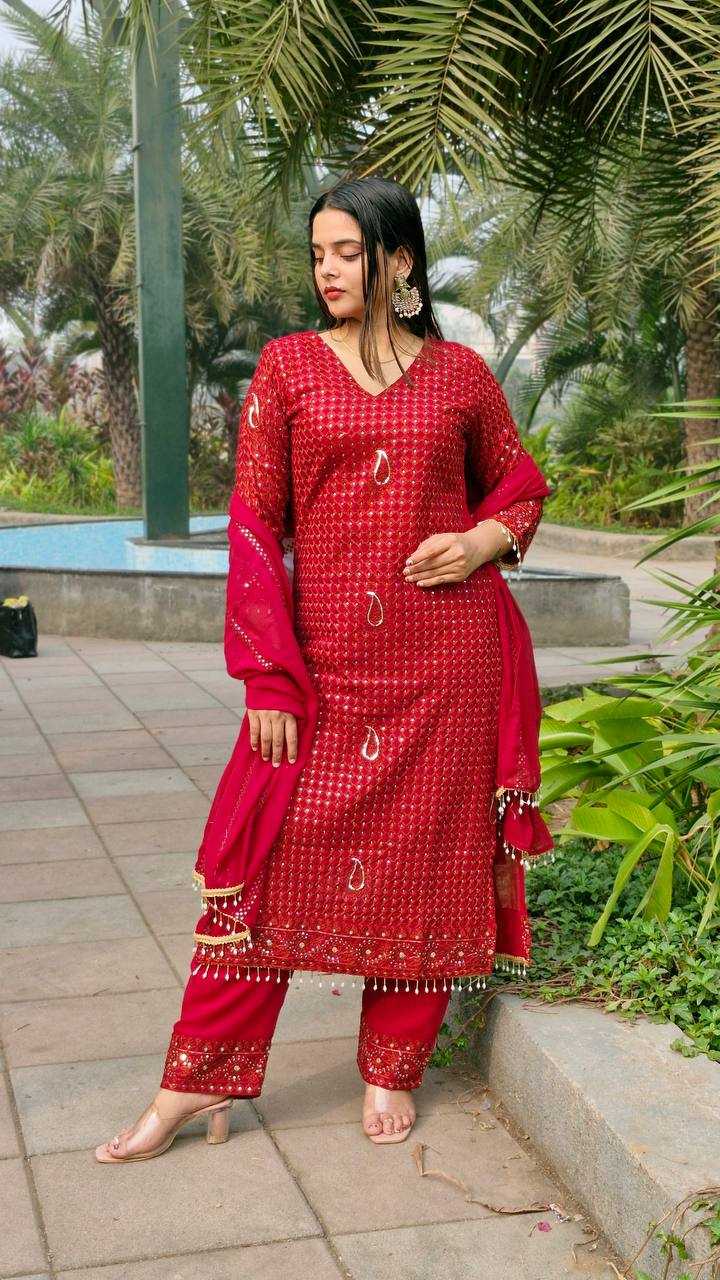 Ynf Faux Georgette KESH533 5056 Suits & Dresses Wholesale Ladies Suits Embroidery Suits Palazzo Suit Punjabi Suit Manufacturer