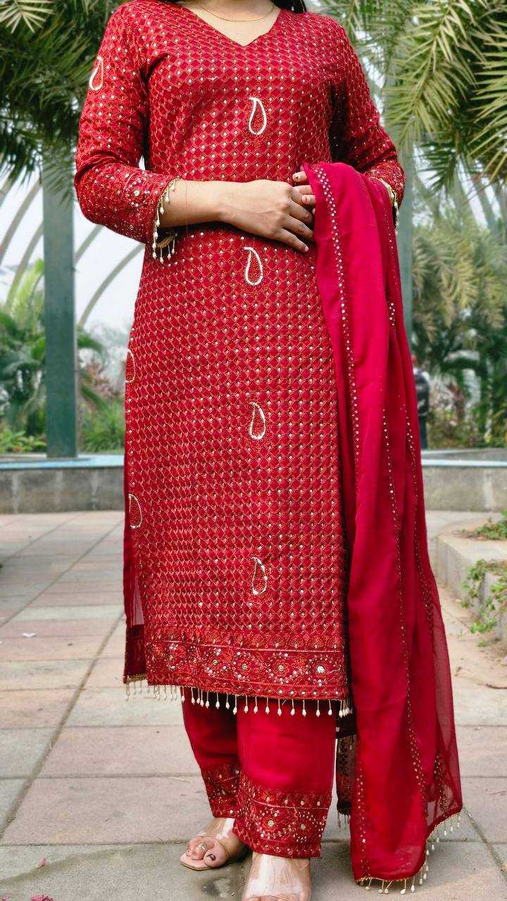 Ynf Faux Georgette KESH533 5056 Suits & Dresses Wholesale Ladies Suits Embroidery Suits Palazzo Suit Punjabi Suit Manufacturer