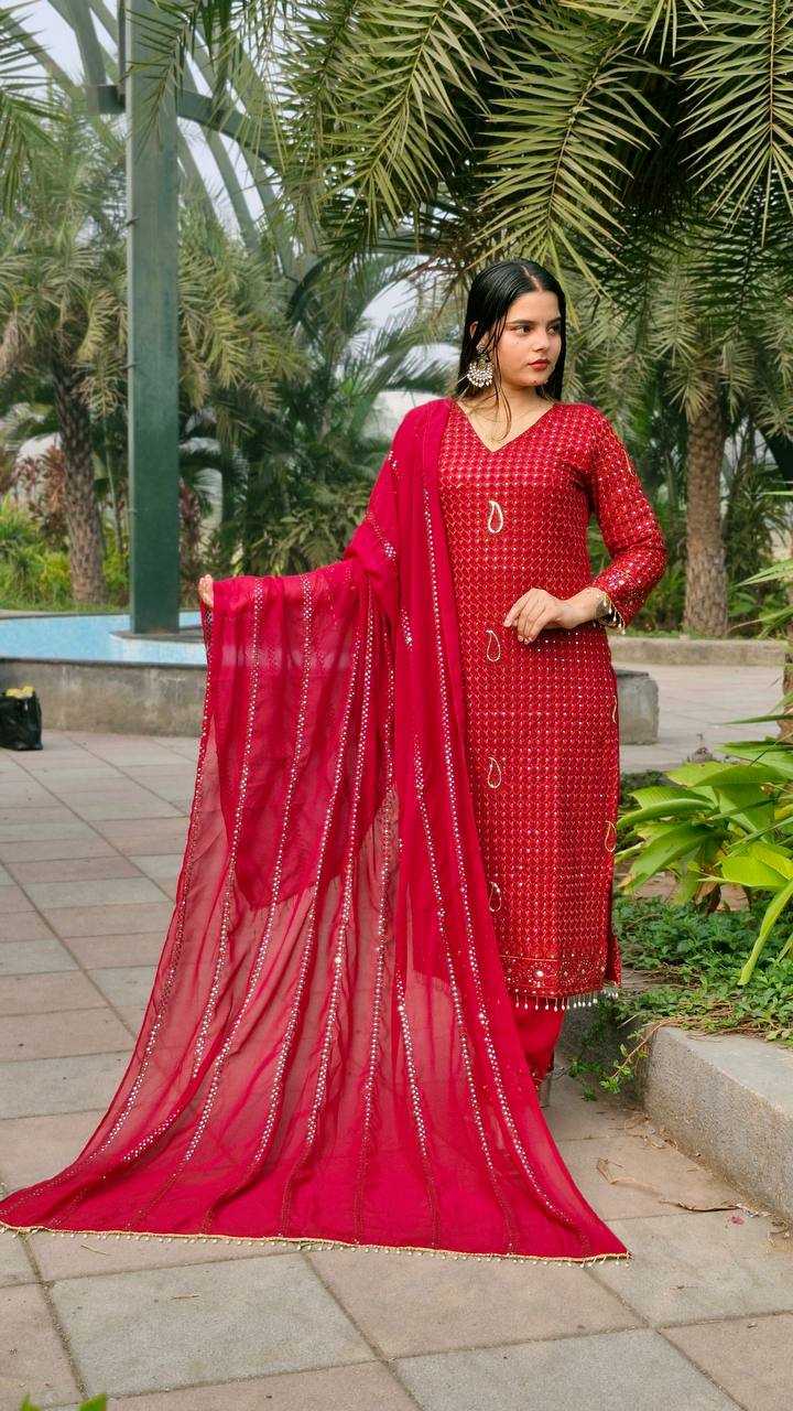 Ynf Faux Georgette KESH533 5056 Suits & Dresses Wholesale Ladies Suits Embroidery Suits Palazzo Suit Punjabi Suit Manufacturer