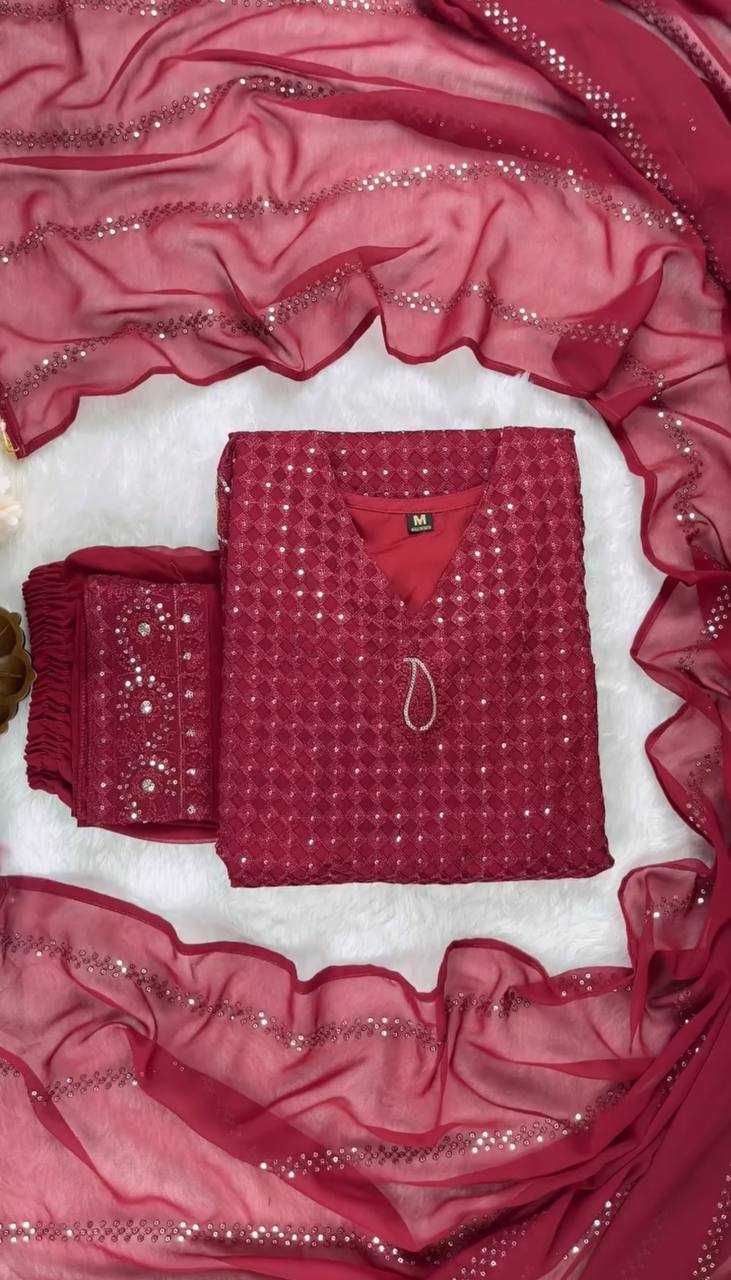 Ynf Faux Georgette KESH533 5056 Suits & Dresses Wholesale Ladies Suits Embroidery Suits Palazzo Suit Punjabi Suit Manufacturer