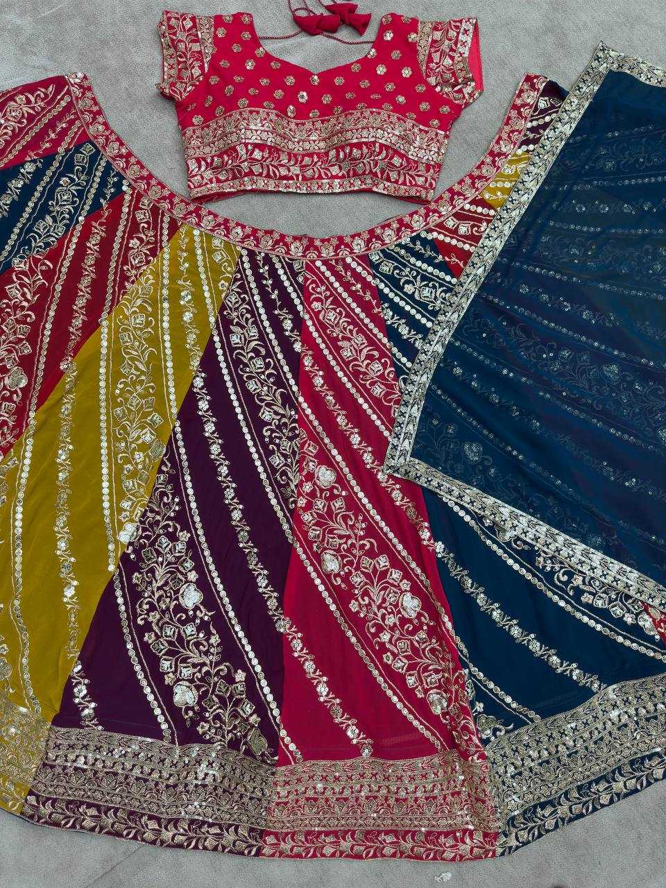 Ynf Faux Georgette KESH533 5069 Lehengas Wholesale Fancy Lehenga Embroidered Lehenga Sequins Lehenga Manufacturer