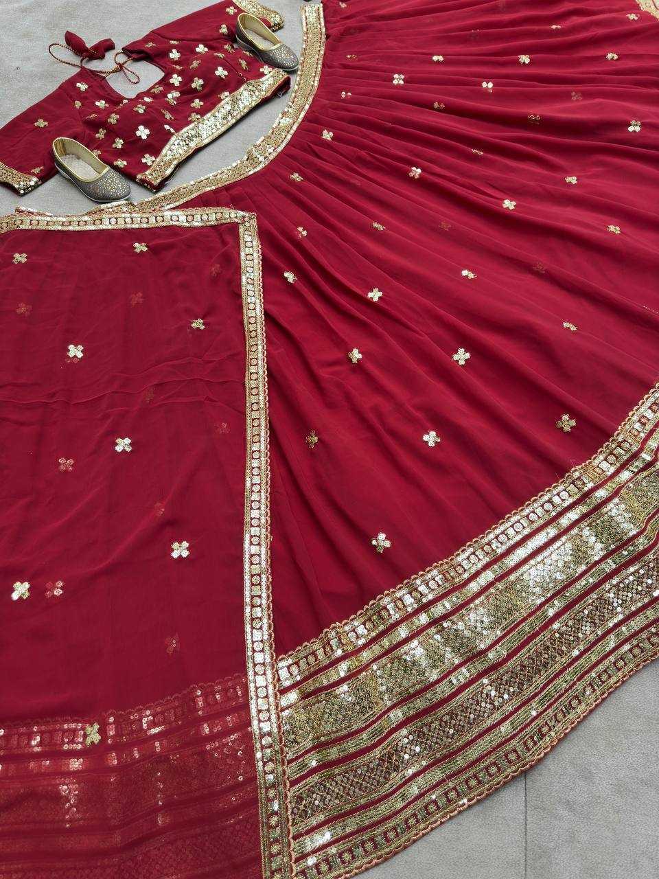 Ynf Faux Georgette KESH533 5074 Lehengas Wholesale Fancy Lehenga Bridal Lehenga Embroidered Lehenga Sequins Lehenga Manufacturer