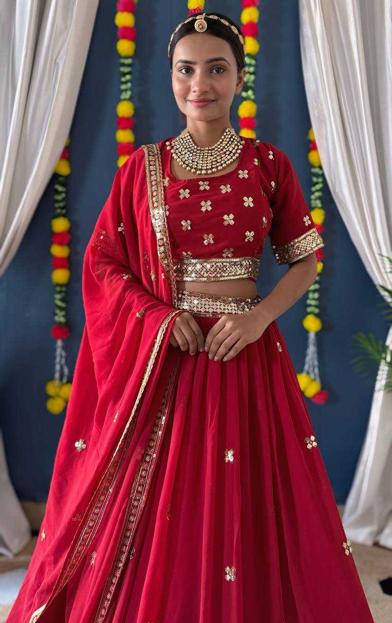 Ynf Faux Georgette KESH533 5074 Lehengas Wholesale Fancy Lehenga Bridal Lehenga Embroidered Lehenga Sequins Lehenga Manufacturer