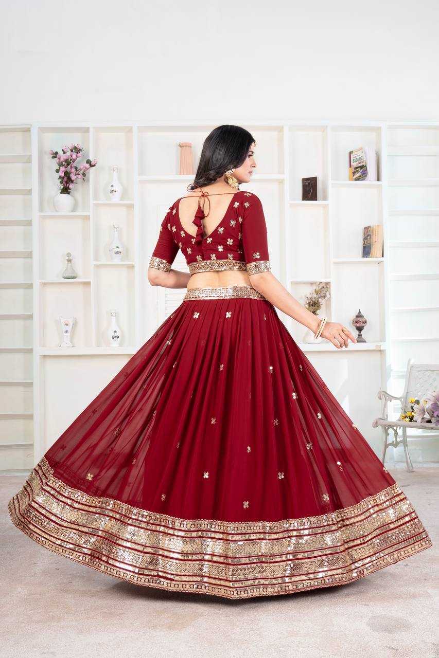 Ynf Faux Georgette KESH533 5074 Lehengas Wholesale Fancy Lehenga Bridal Lehenga Embroidered Lehenga Sequins Lehenga Manufacturer