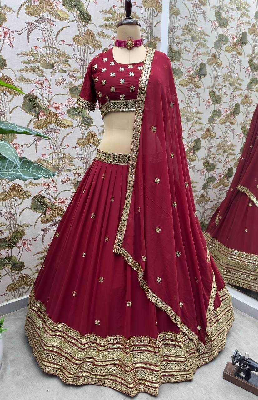 Ynf Faux Georgette KESH533 5074 Lehengas Wholesale Fancy Lehenga Bridal Lehenga Embroidered Lehenga Sequins Lehenga Manufacturer
