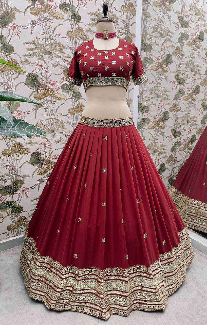 Ynf Faux Georgette KESH533 5074 Lehengas Wholesale Fancy Lehenga Bridal Lehenga Embroidered Lehenga Sequins Lehenga Manufacturer