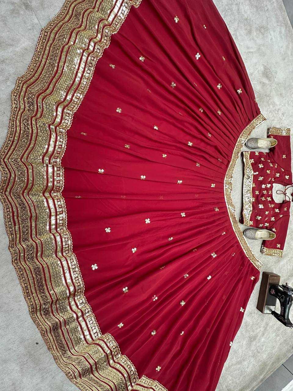Ynf Faux Georgette KESH533 5074 Lehengas Wholesale Fancy Lehenga Bridal Lehenga Embroidered Lehenga Sequins Lehenga Manufacturer