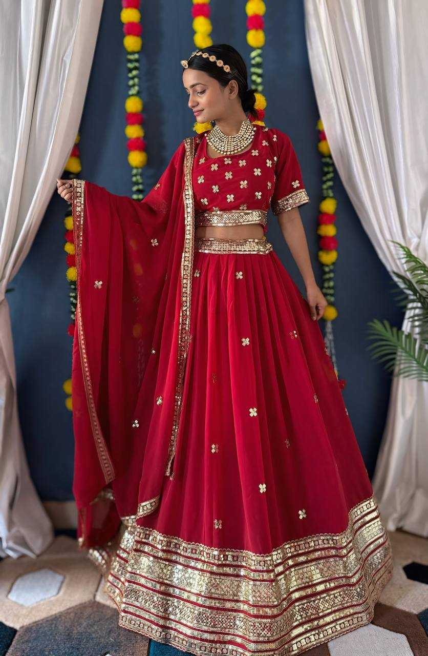 Ynf Faux Georgette KESH533 5074 Lehengas Wholesale Fancy Lehenga Bridal Lehenga Embroidered Lehenga Sequins Lehenga Manufacturer