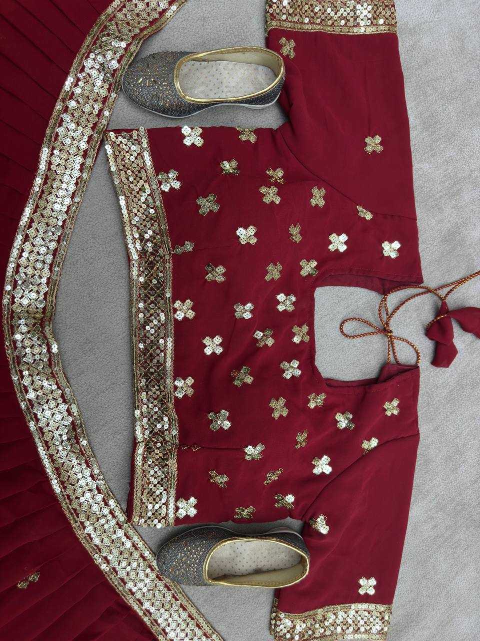 Ynf Faux Georgette KESH533 5074 Lehengas Wholesale Fancy Lehenga Bridal Lehenga Embroidered Lehenga Sequins Lehenga Manufacturer