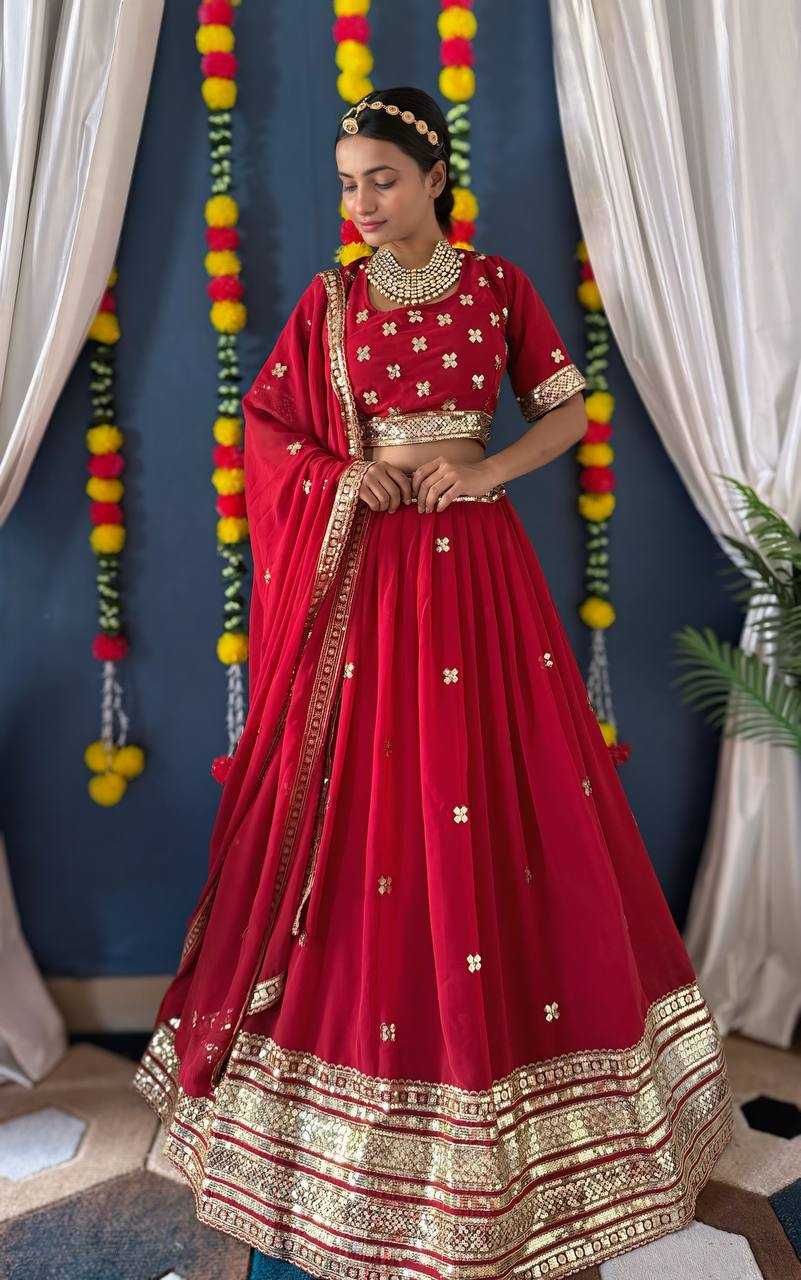 Ynf Faux Georgette KESH533 5074 Lehengas Wholesale Fancy Lehenga Bridal Lehenga Embroidered Lehenga Sequins Lehenga Manufacturer