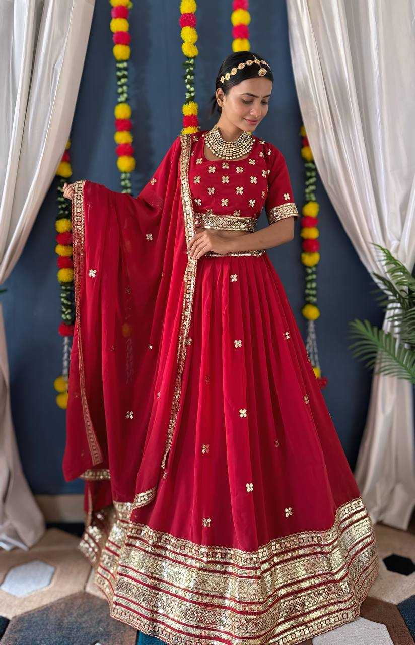 Ynf Faux Georgette KESH533 5074 Lehengas Wholesale Fancy Lehenga Bridal Lehenga Embroidered Lehenga Sequins Lehenga Manufacturer