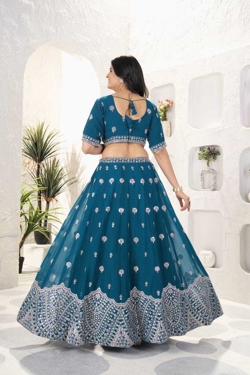 Ynf Faux Georgette KESH533 5077 Lehengas Wholesale Fancy Lehenga Bridal Lehenga Embroidered Lehenga Sequins Lehenga Lehenga With Cancan Manufacturer
