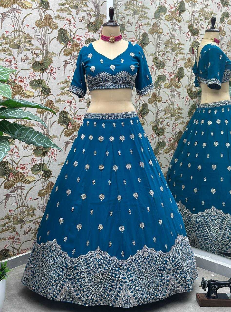 Ynf Faux Georgette KESH533 5077 Lehengas Wholesale Fancy Lehenga Bridal Lehenga Embroidered Lehenga Sequins Lehenga Lehenga With Cancan Manufacturer