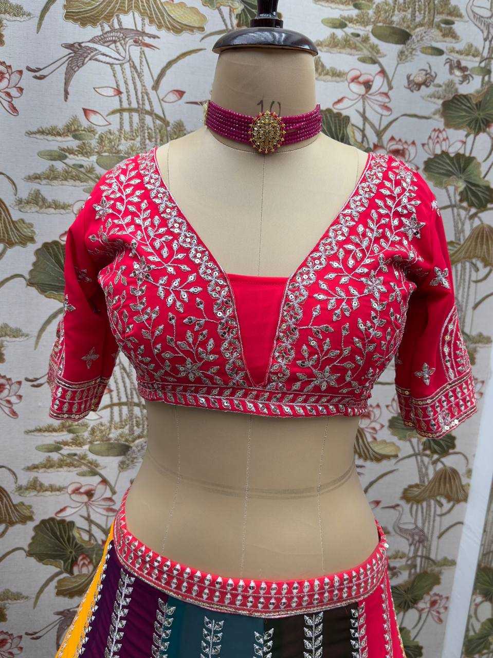 Ynf Faux Georgette KESH533 5080 Lehengas Wholesale Fancy Lehenga Embroidered Lehenga Gota Patti Lehenga Sequins Lehenga Manufacturer