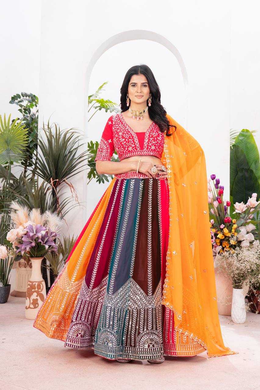 Ynf Faux Georgette KESH533 5080 Lehengas Wholesale Fancy Lehenga Embroidered Lehenga Gota Patti Lehenga Sequins Lehenga Manufacturer