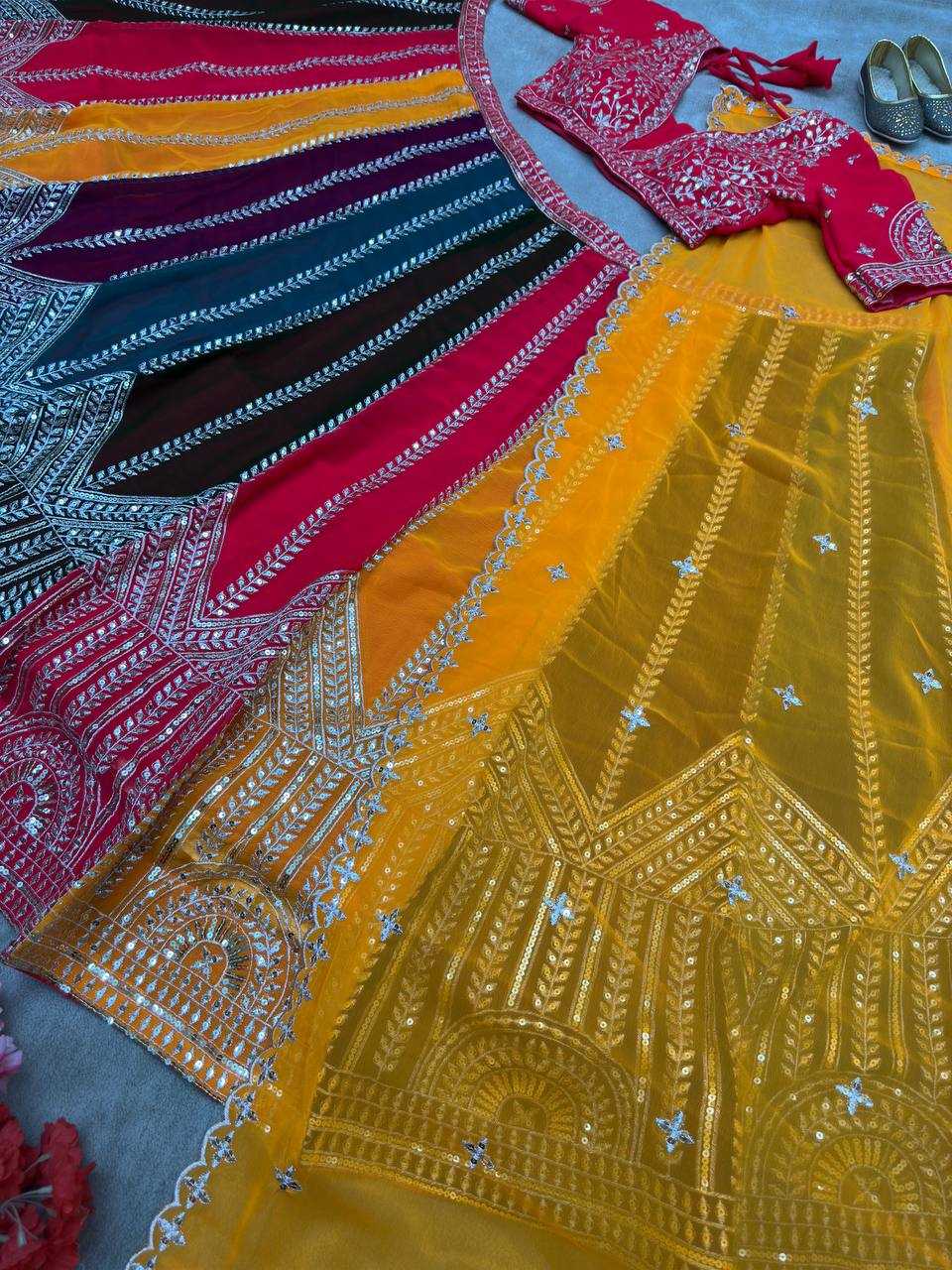 Ynf Faux Georgette KESH533 5080 Lehengas Wholesale Fancy Lehenga Embroidered Lehenga Gota Patti Lehenga Sequins Lehenga Manufacturer