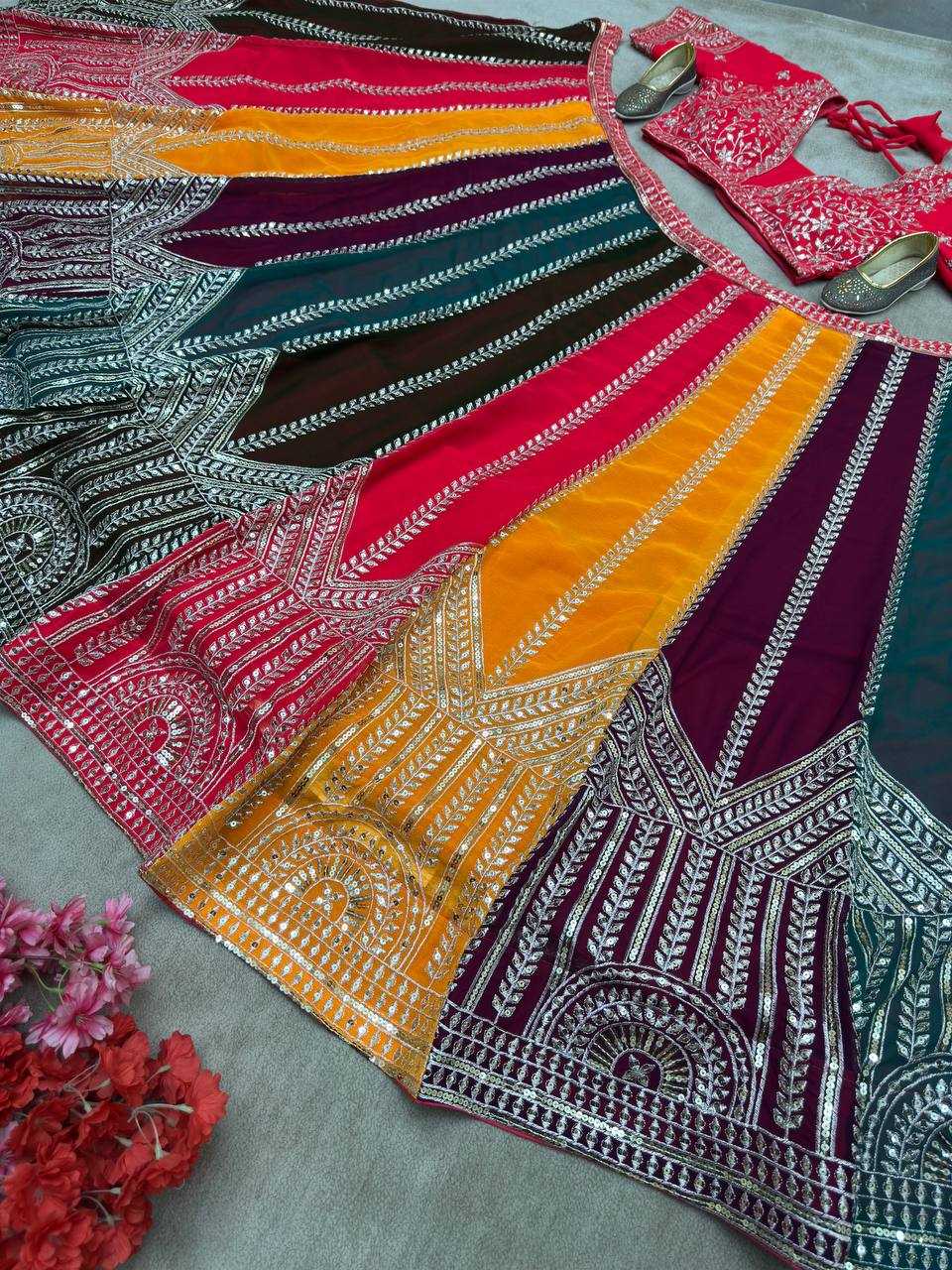 Ynf Faux Georgette KESH533 5080 Lehengas Wholesale Fancy Lehenga Embroidered Lehenga Gota Patti Lehenga Sequins Lehenga Manufacturer