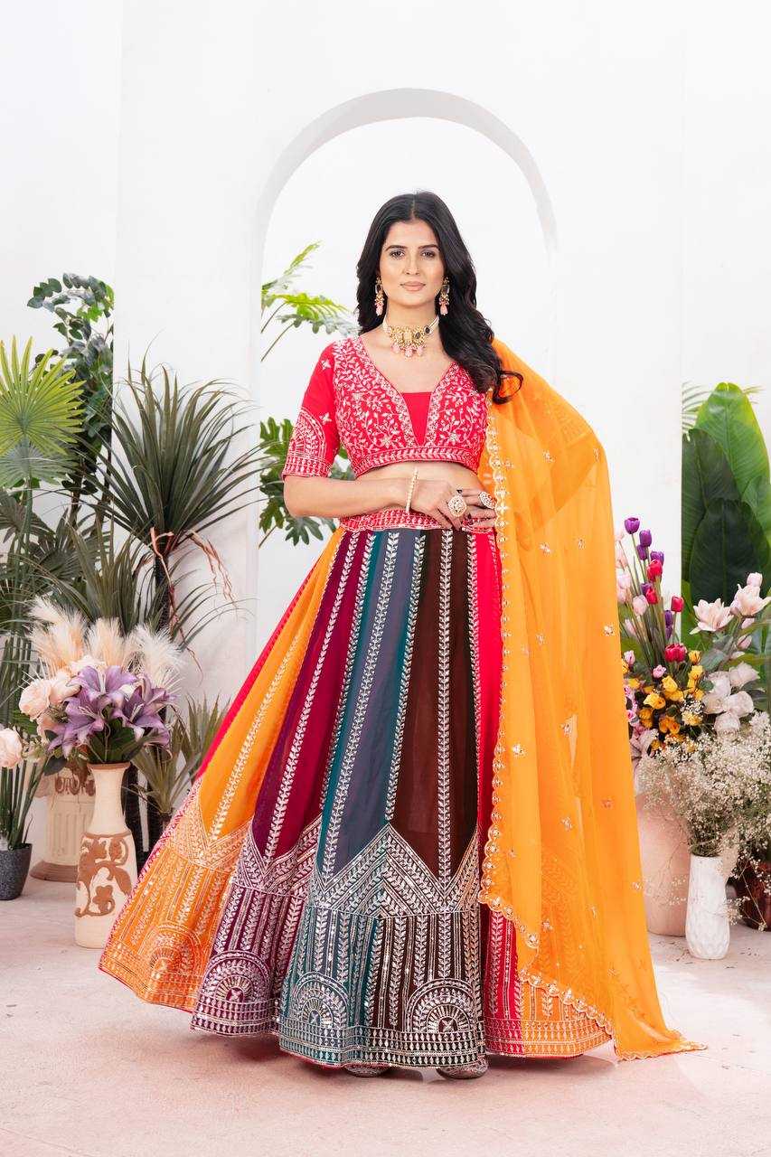 Ynf Faux Georgette KESH533 5080 Lehengas Wholesale Fancy Lehenga Embroidered Lehenga Gota Patti Lehenga Sequins Lehenga Manufacturer