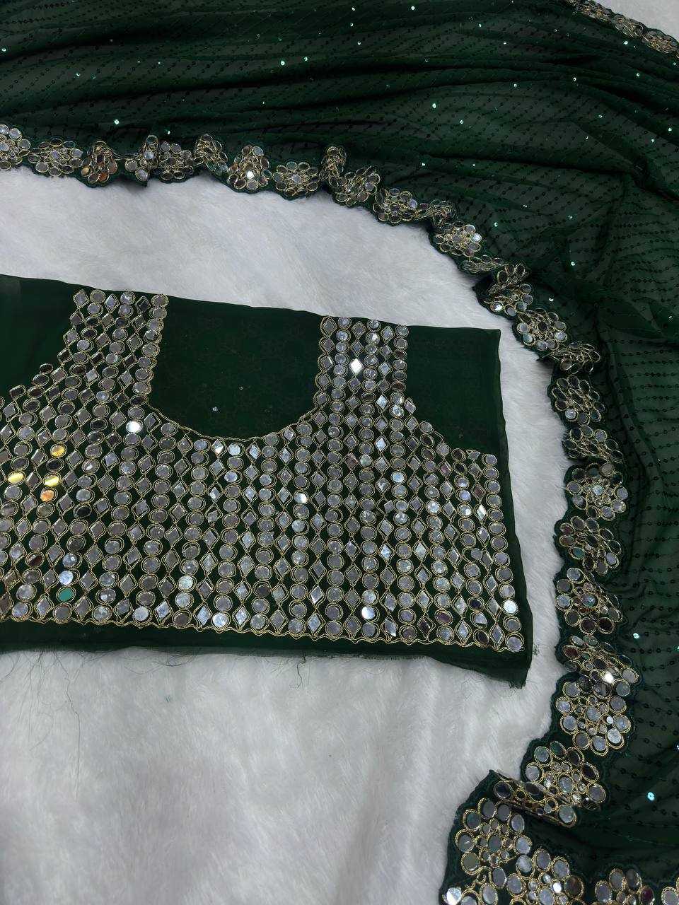 Ynf Faux Georgette KESH533 5094 Sarees Wholesale Party Wear Sarees Fancy Sarees Embroidered Sarees Lace Border Sarees Manufacturer