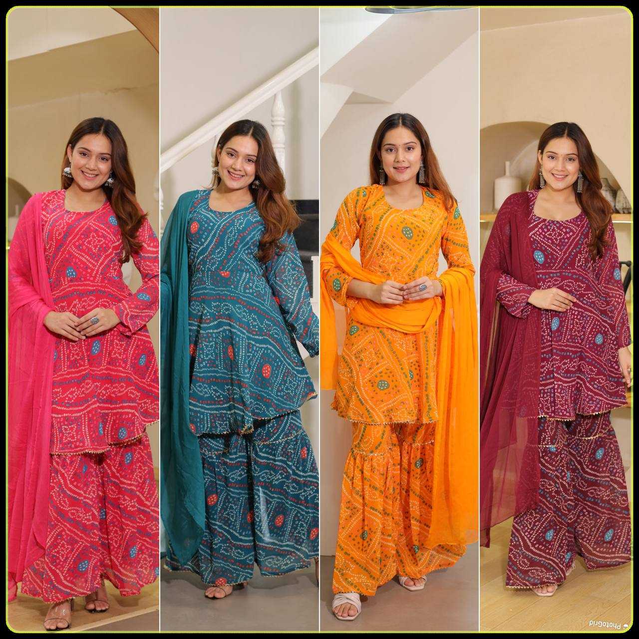 Ynf Faux Georgette RIN125 Sharara Special Suits & Dresses Wholesale Sharara Salwar Suits Printed Suits Manufacturer