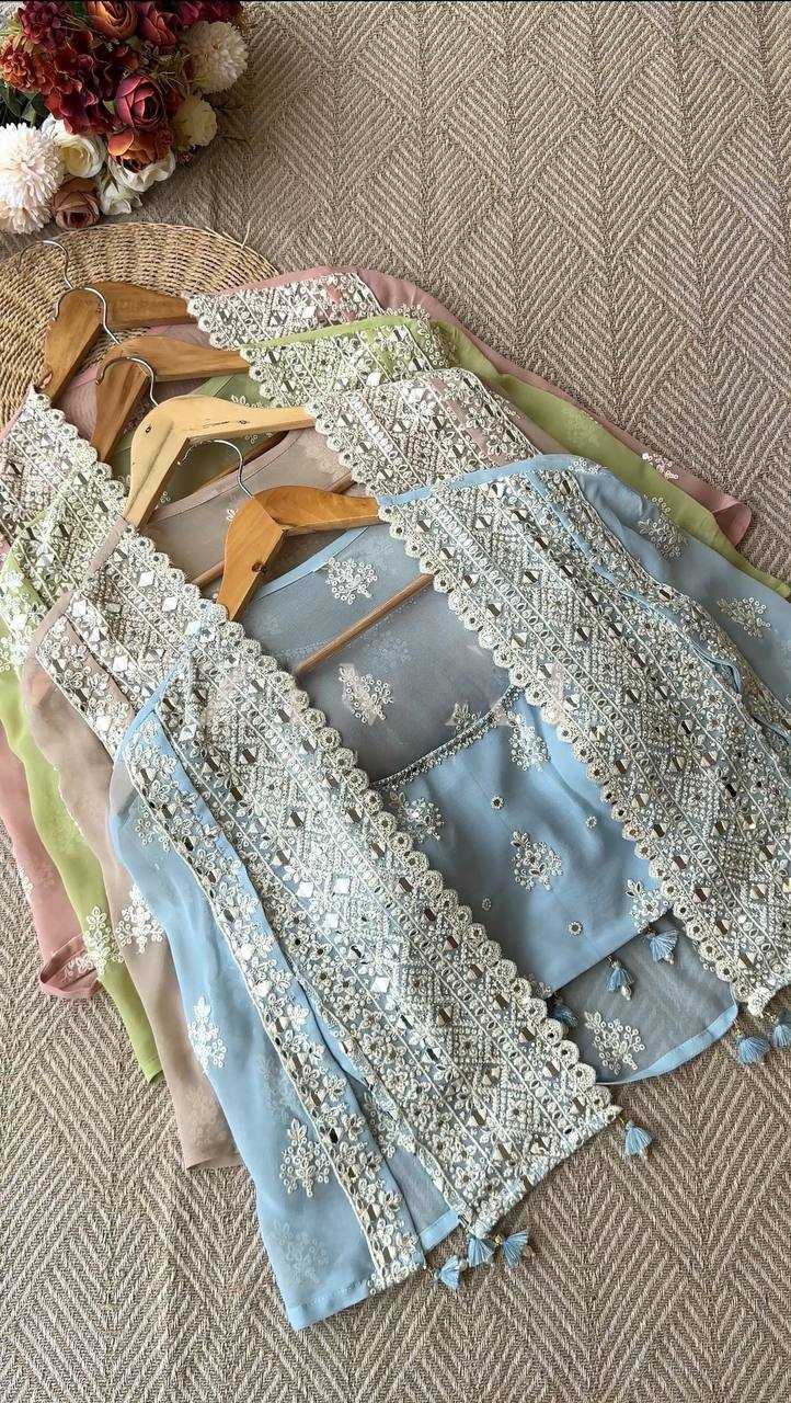 Ynf Faux Georgette RIN141 1972 Western Wears Wholesale Bottom Wear Manufacturer