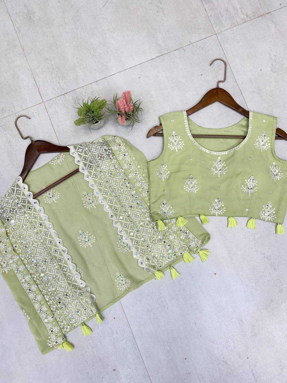 Ynf Faux Georgette RIN141 1972 Western Wears Wholesale Bottom Wear Manufacturer