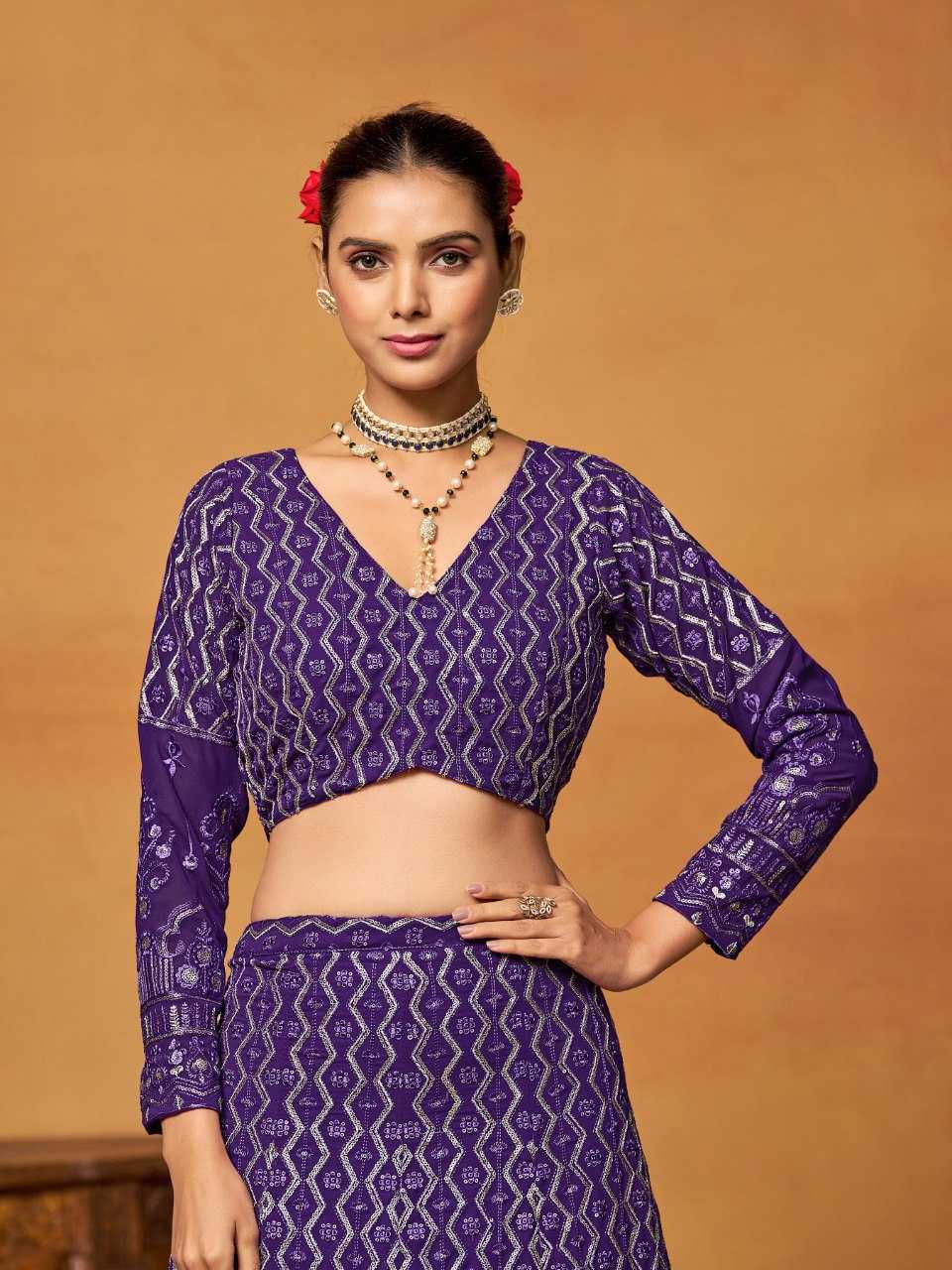 Ynf Faux Georgette RIN197 3058 154-A Lehengas Wholesale Designer Lehenga Bridal Lehenga Georgette Lehenga Manufacturer
