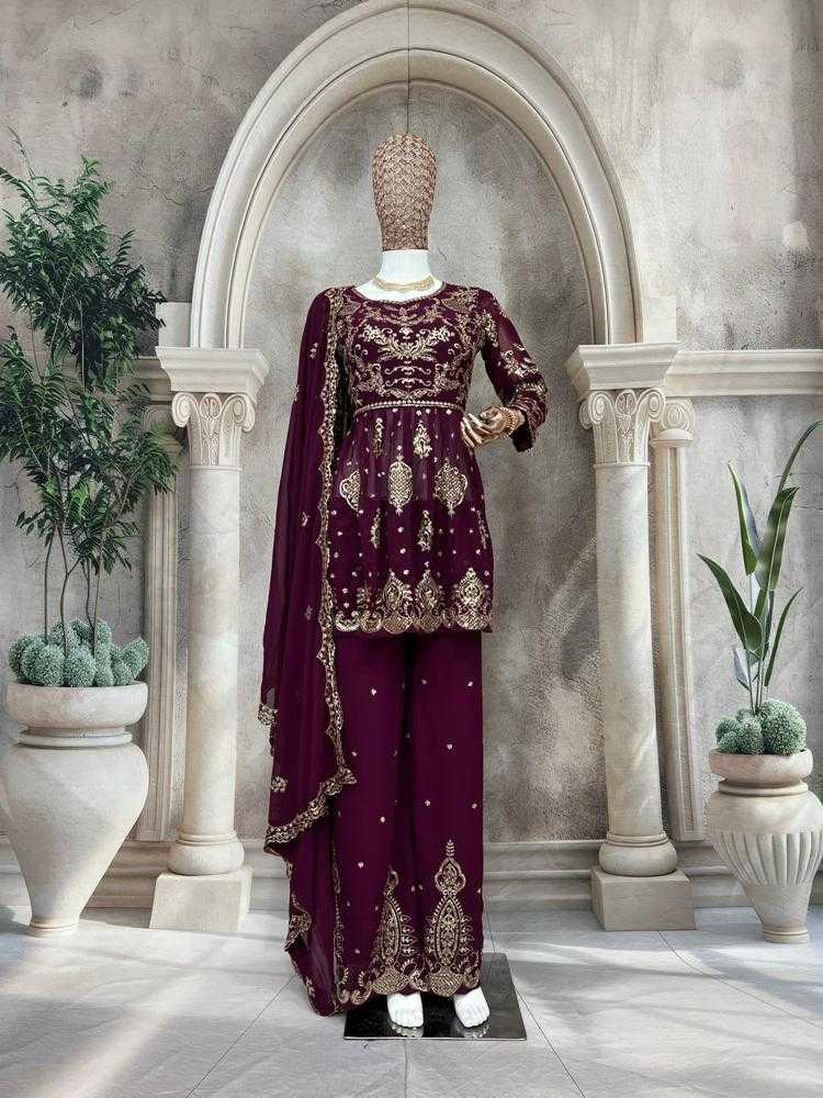 Ynf Faux Georgette RIN222 modelling Suits & Dresses Wholesale Sharara Salwar Suits Georgette Suit Designer Suits Manufacturer
