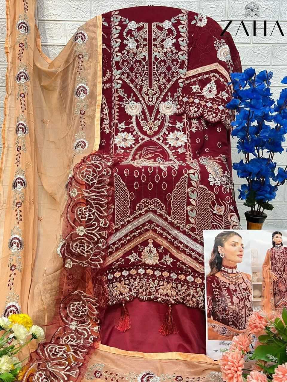 Ynf Georgette KESH444 AL KHUSHBU-ZAHA Suits & Dresses Wholesale Georgette Suit Party wear suits Designer Suits Manufacturer