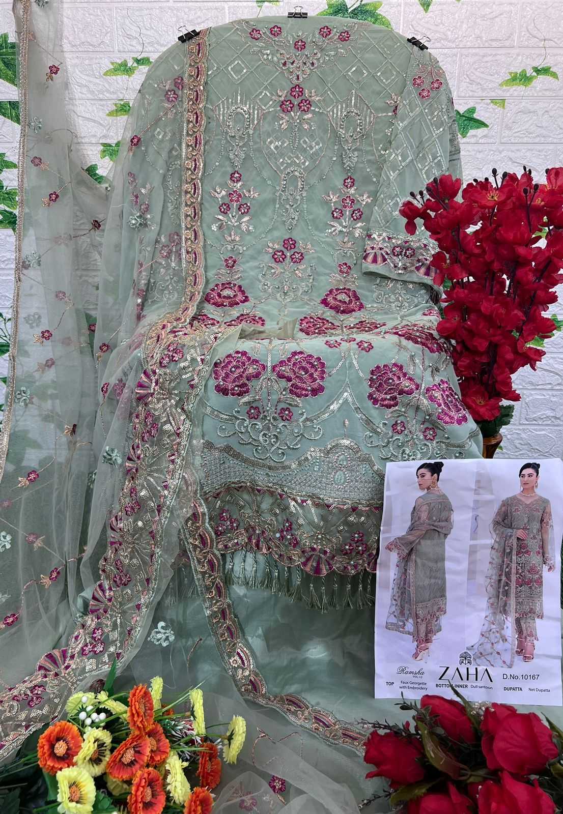 Ynf Georgette KESH444 ZAHA-10167 Suits & Dresses Wholesale Embroidery Suits Georgette Suit Party wear suits Manufacturer