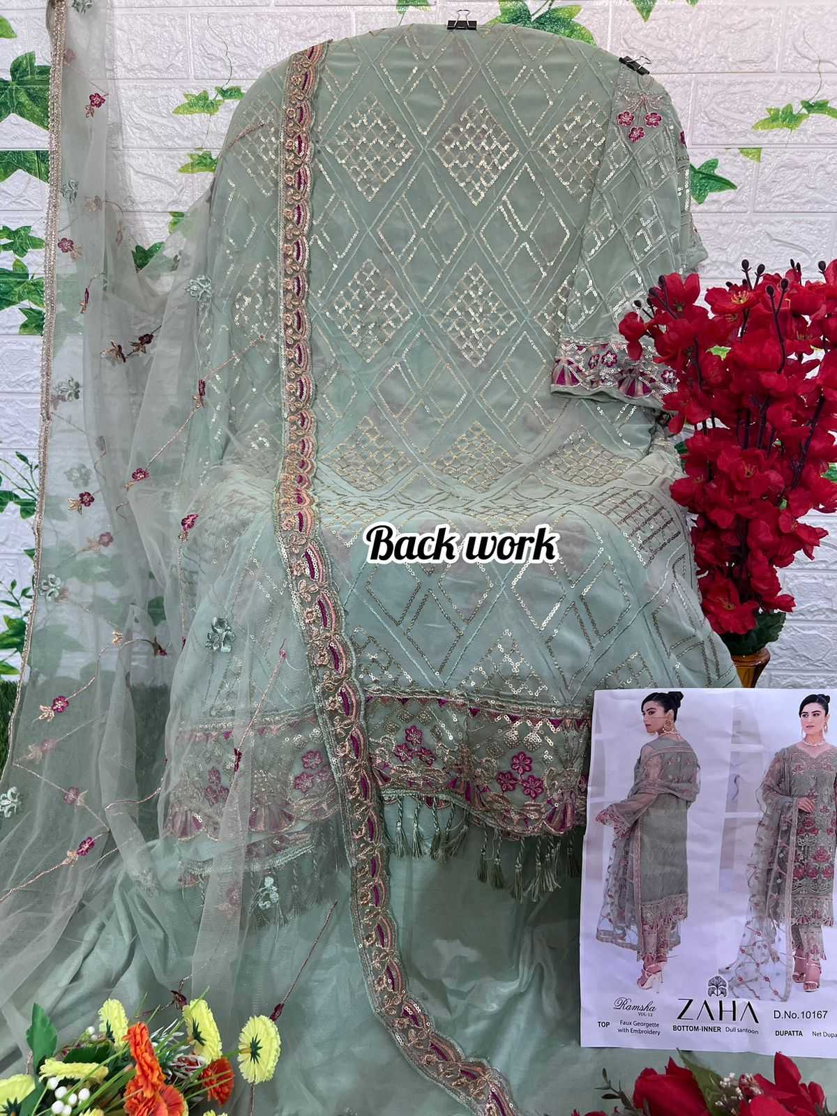 Ynf Georgette KESH444 ZAHA-10167 Suits & Dresses Wholesale Embroidery Suits Georgette Suit Party wear suits Manufacturer