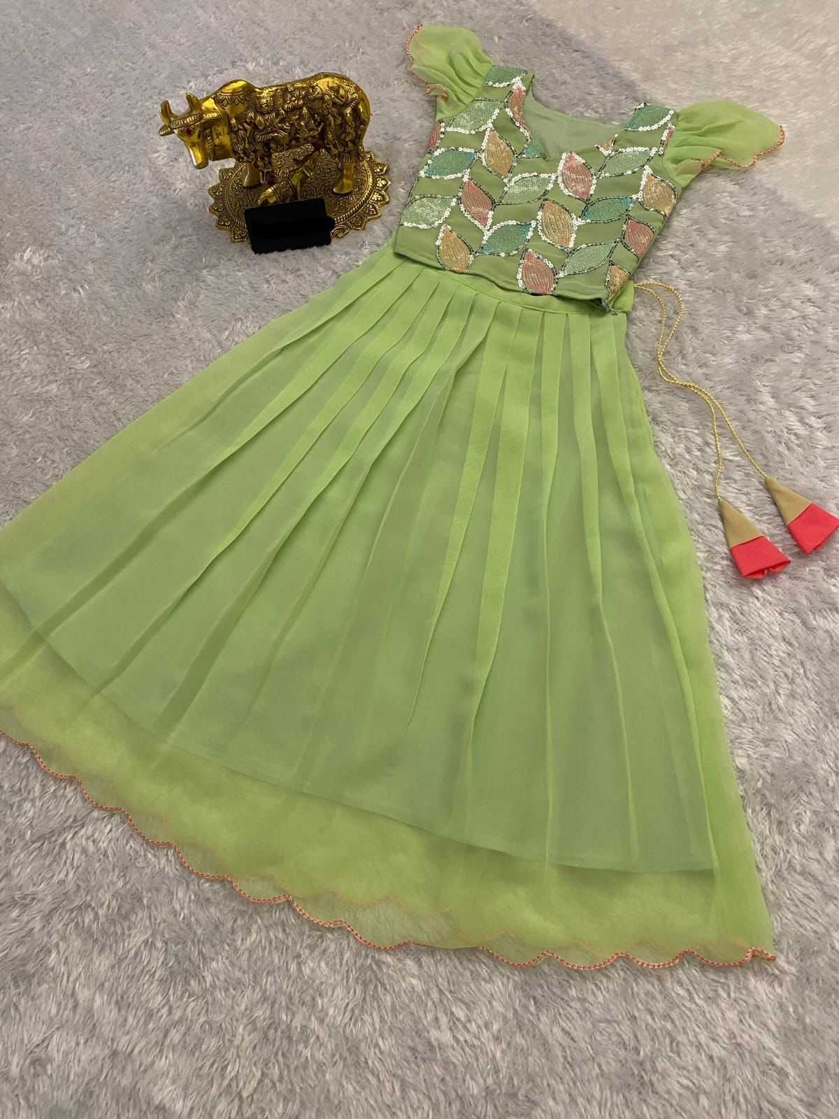 Ynf Georgette KESH493 crop top Kids Wear Wholesale Kids Lehenga Kids Lehenga Choli Baby Girl Lehenga Manufacturer