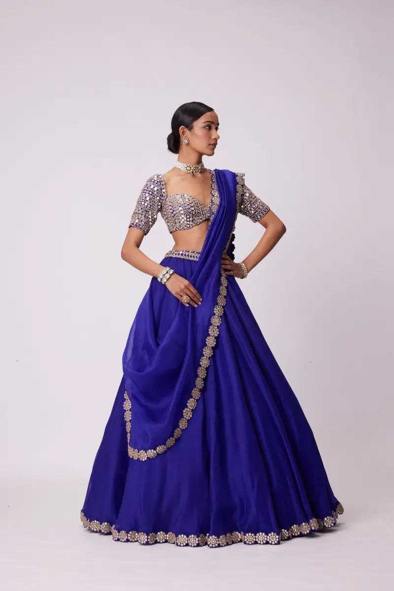 Ynf Georgette KESH508 1071 Lehengas Wholesale Fancy Lehenga Georgette Lehenga Blue Lehenga Manufacturer