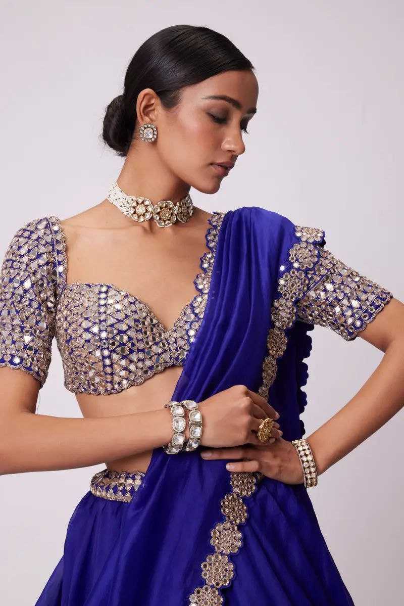 Ynf Georgette KESH508 1071 Lehengas Wholesale Fancy Lehenga Georgette Lehenga Blue Lehenga Manufacturer