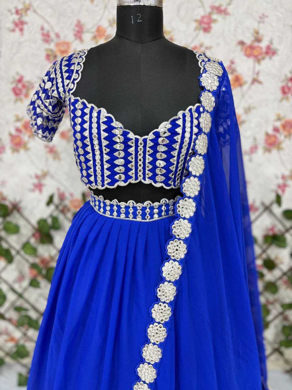 Ynf Georgette KESH508 1071 Lehengas Wholesale Fancy Lehenga Georgette Lehenga Blue Lehenga Manufacturer