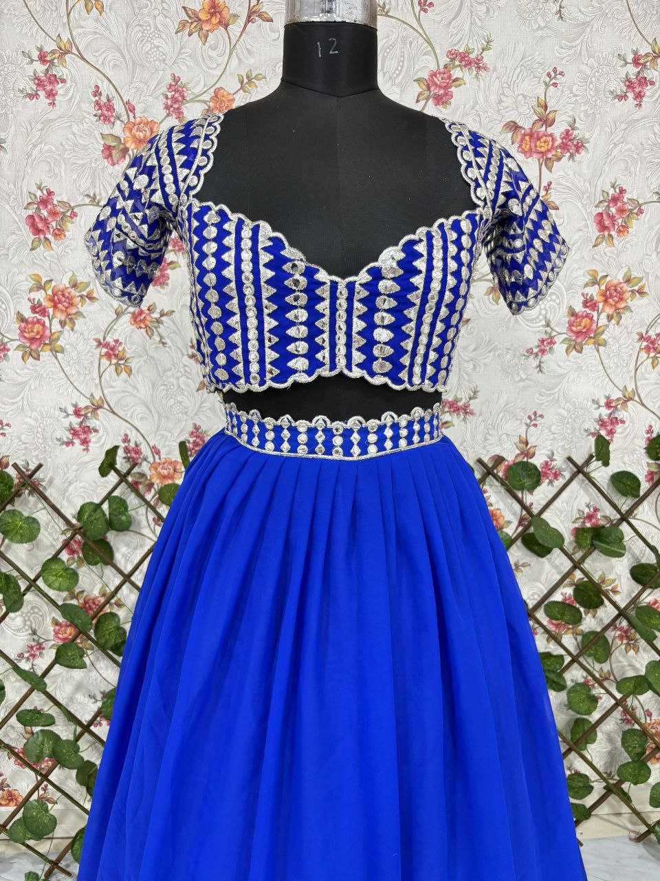 Ynf Georgette KESH508 1071 Lehengas Wholesale Fancy Lehenga Georgette Lehenga Blue Lehenga Manufacturer