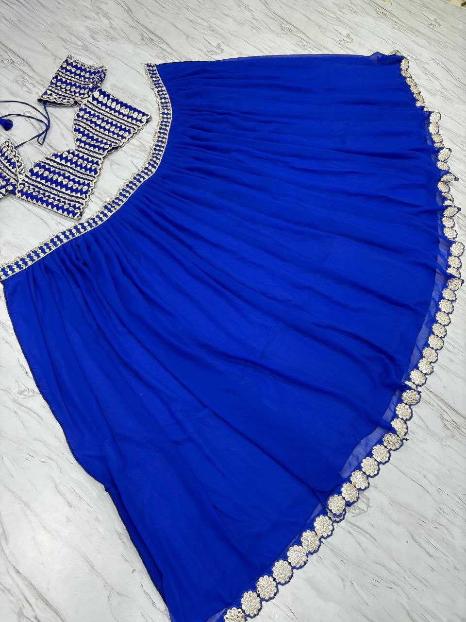 Ynf Georgette KESH508 1071 Lehengas Wholesale Fancy Lehenga Georgette Lehenga Blue Lehenga Manufacturer