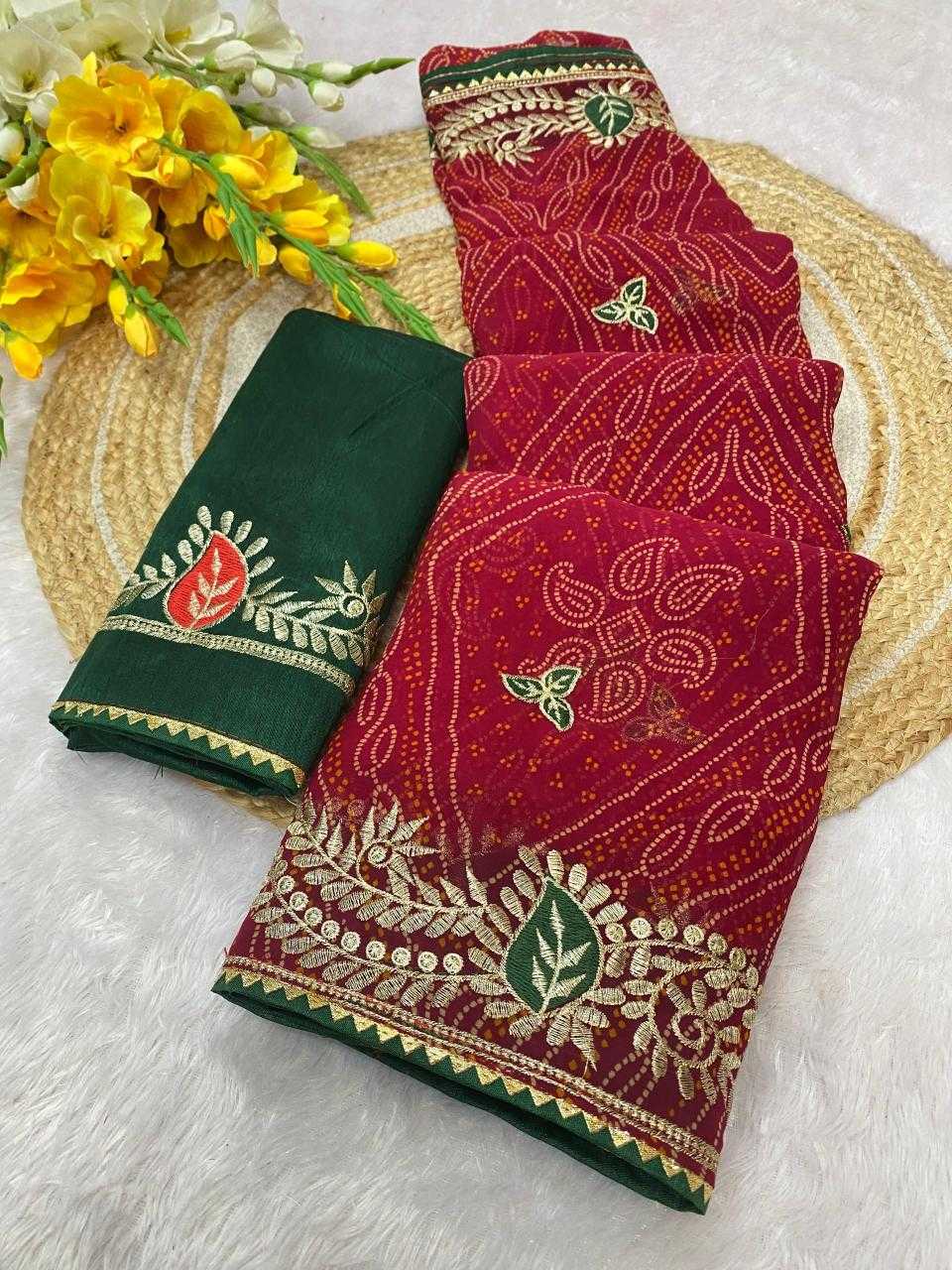 Ynf Georgette KESH514 HUMAIR Sarees Wholesale Designer Sarees Embroidered Sarees Manufacturer
