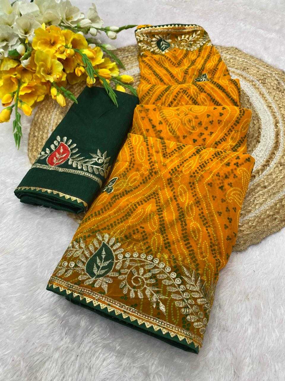 Ynf Georgette KESH514 HUMAIR Sarees Wholesale Designer Sarees Embroidered Sarees Manufacturer