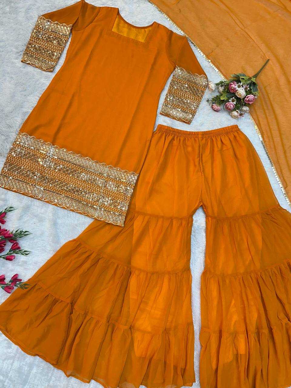 Ynf Georgette KESH523 062 Suits & Dresses Wholesale Sharara Salwar Suits Embroidery Suits Georgette Suit Manufacturer