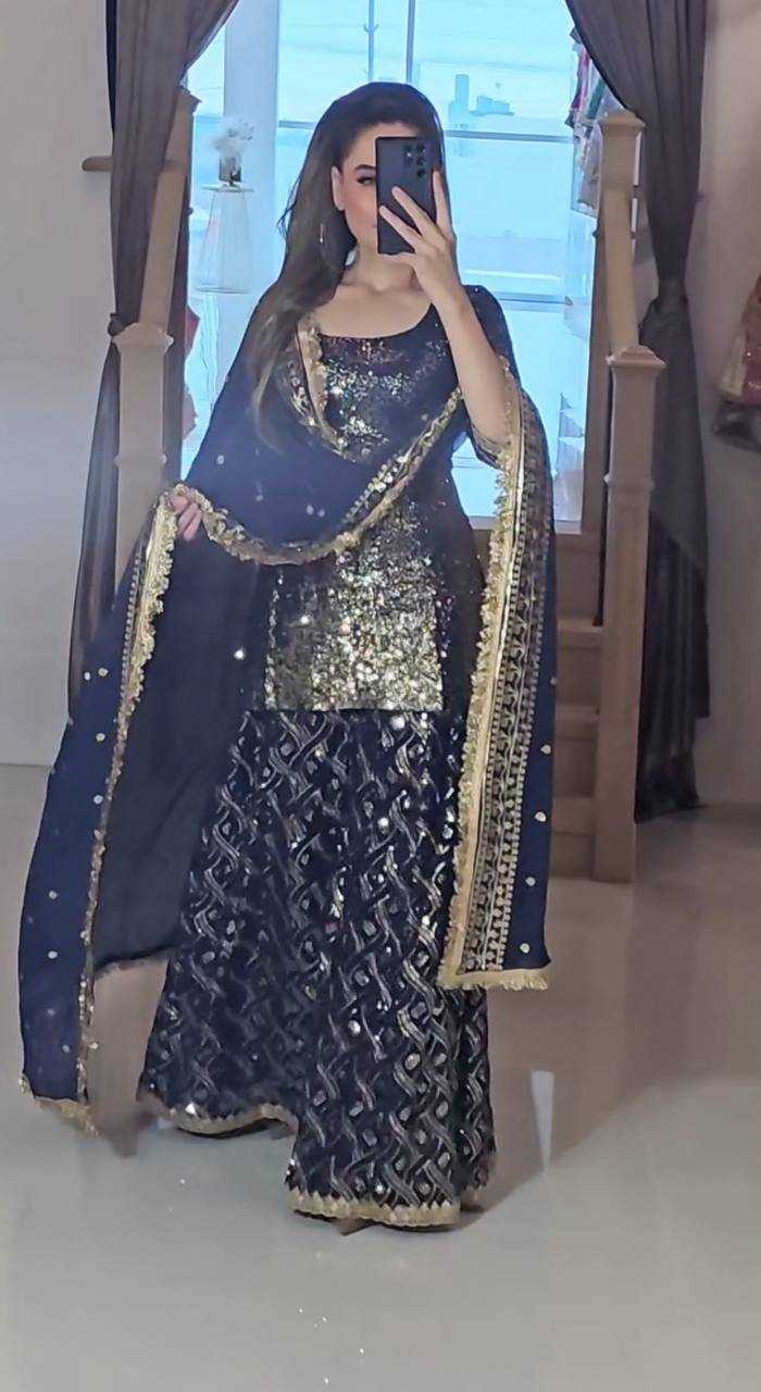 Ynf Georgette KESH523 064 Suits & Dresses Wholesale Sharara Salwar Suits Embroidery Suits Georgette Suit Manufacturer